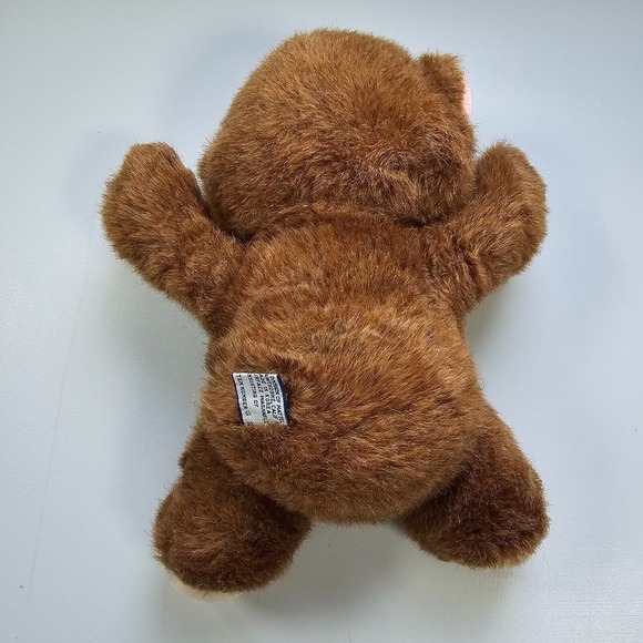 Vintage Mattel Emotions Teddy Bear Plush Brown 1980s Missing Pacifier Diaper - Picture 4 of 10